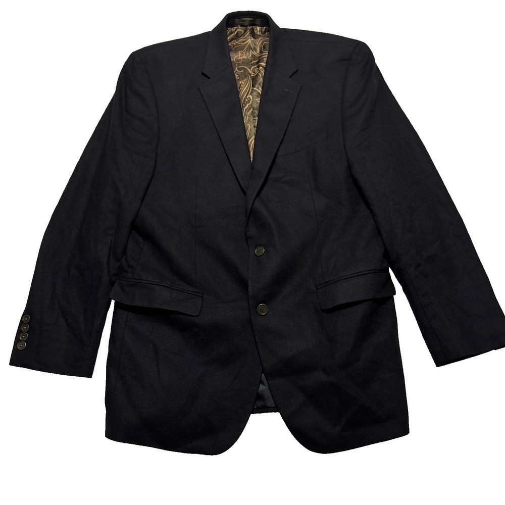 Lauren Ralph Lauren Blazer 42L Blazer Wool Cashmere Blend Two Button Sport Coat